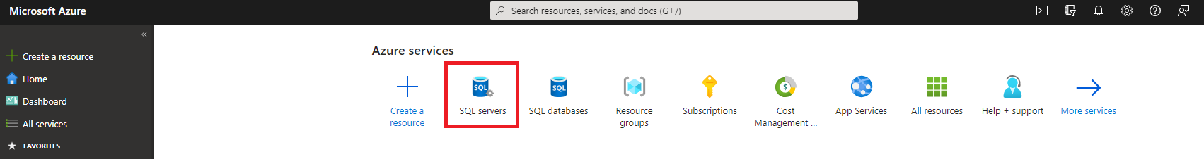 Azure Services - SQL severs